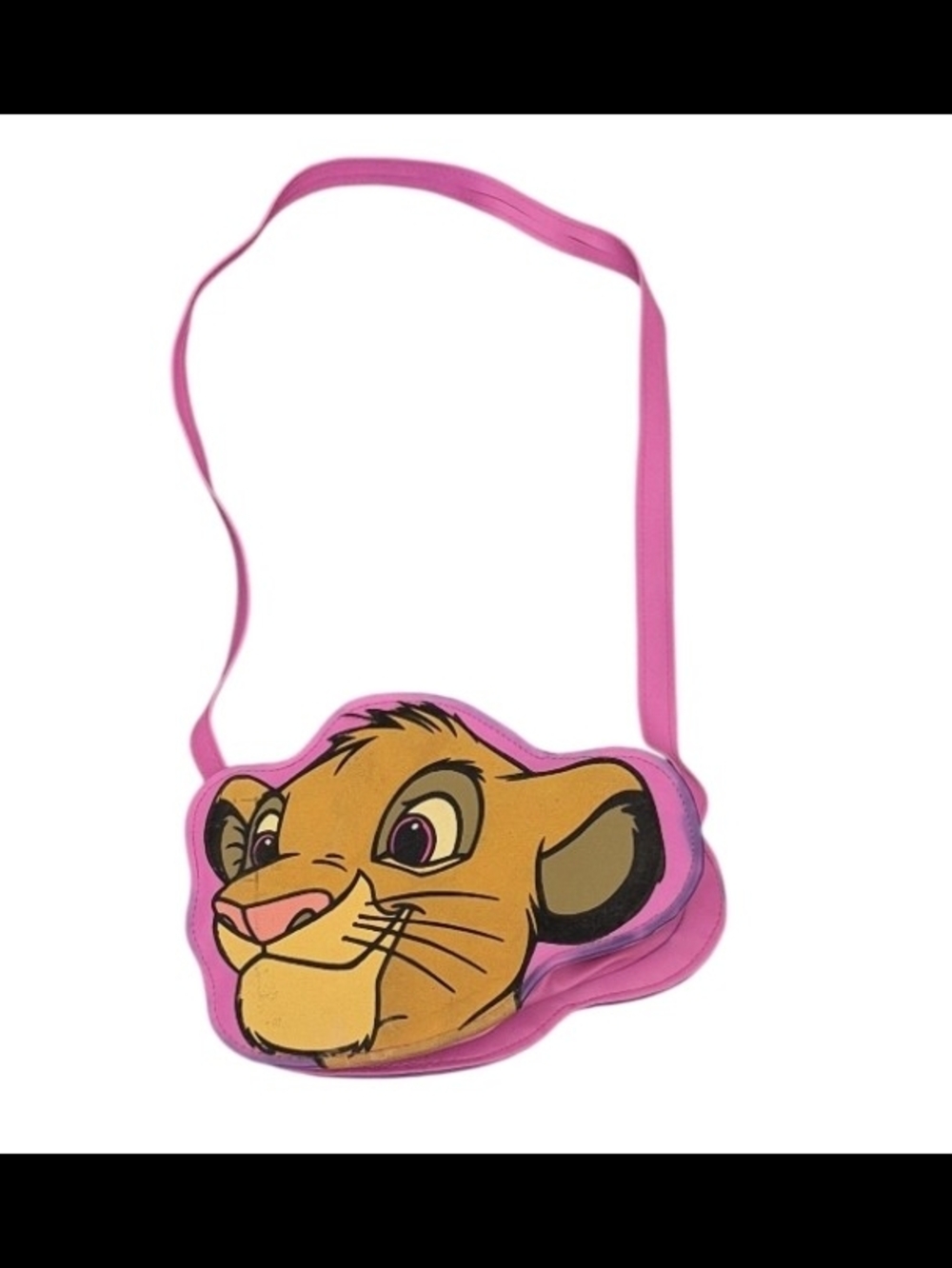 Disney Pink The Lion King Crossbody Purse with Gold Logo Detail